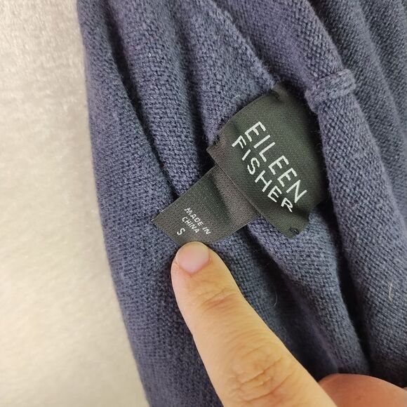 Eileen Fisher | Open-Front Silk Cashmere Hooded Sweater Small - Picture 5 of 8